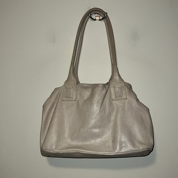 Roberta Gandolfi Tan Leather Studded Bow Purse Shoulder Bag Satchel Tote - Picture 6 of 8